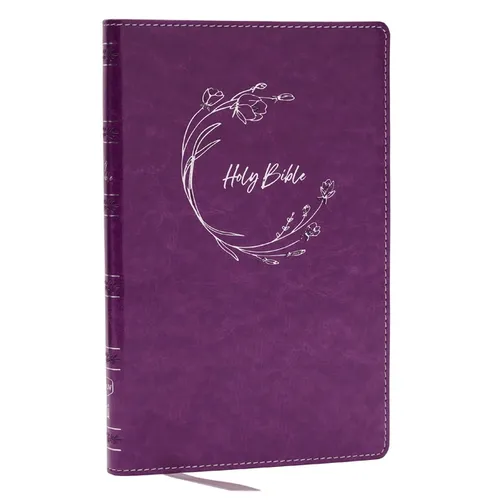 NKJV Holy Bible, Ultra Thinline, Purple Leathersoft, Red Letter, Comfort Print