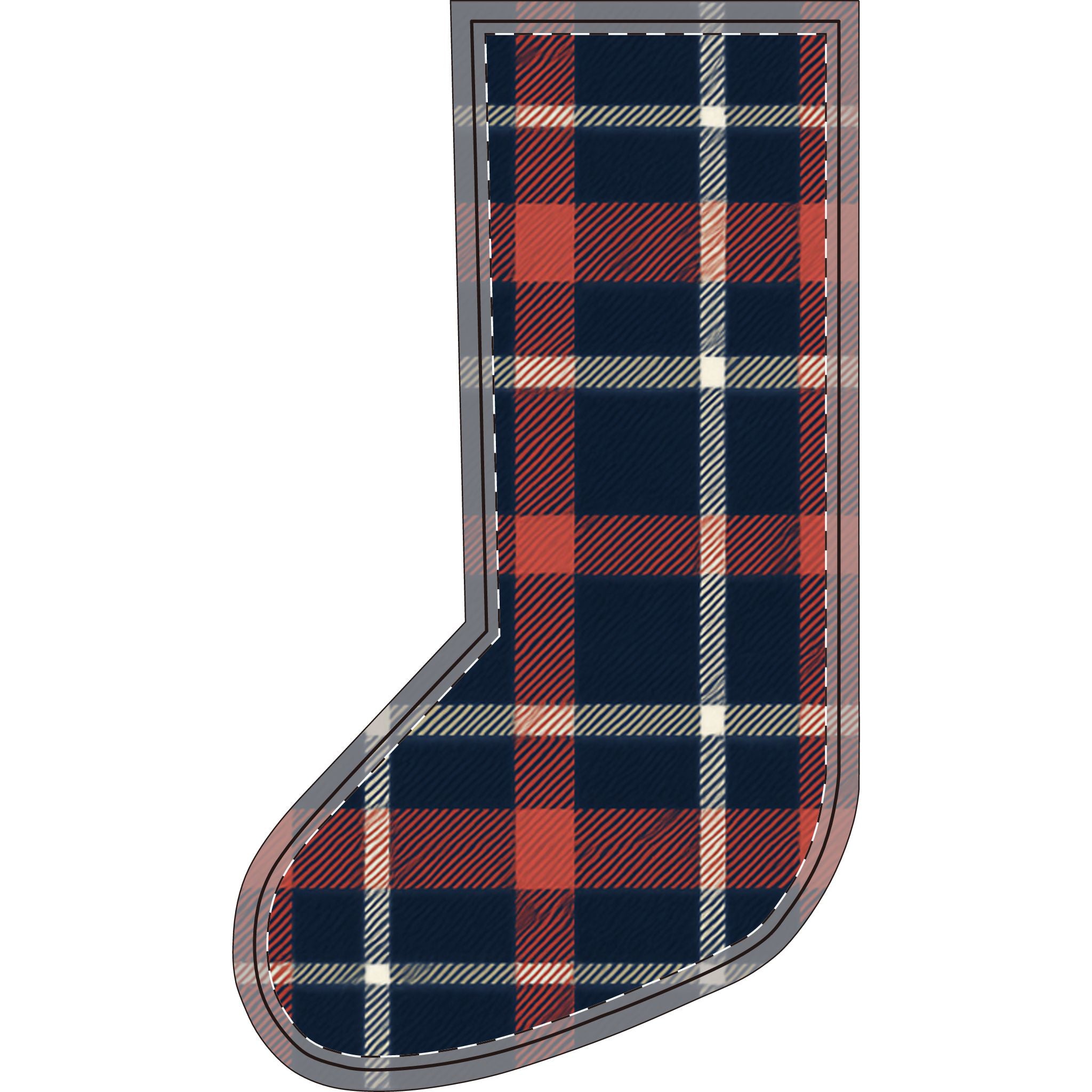 Plaid Flannel Christmas Stocking – Personalized Name Option
