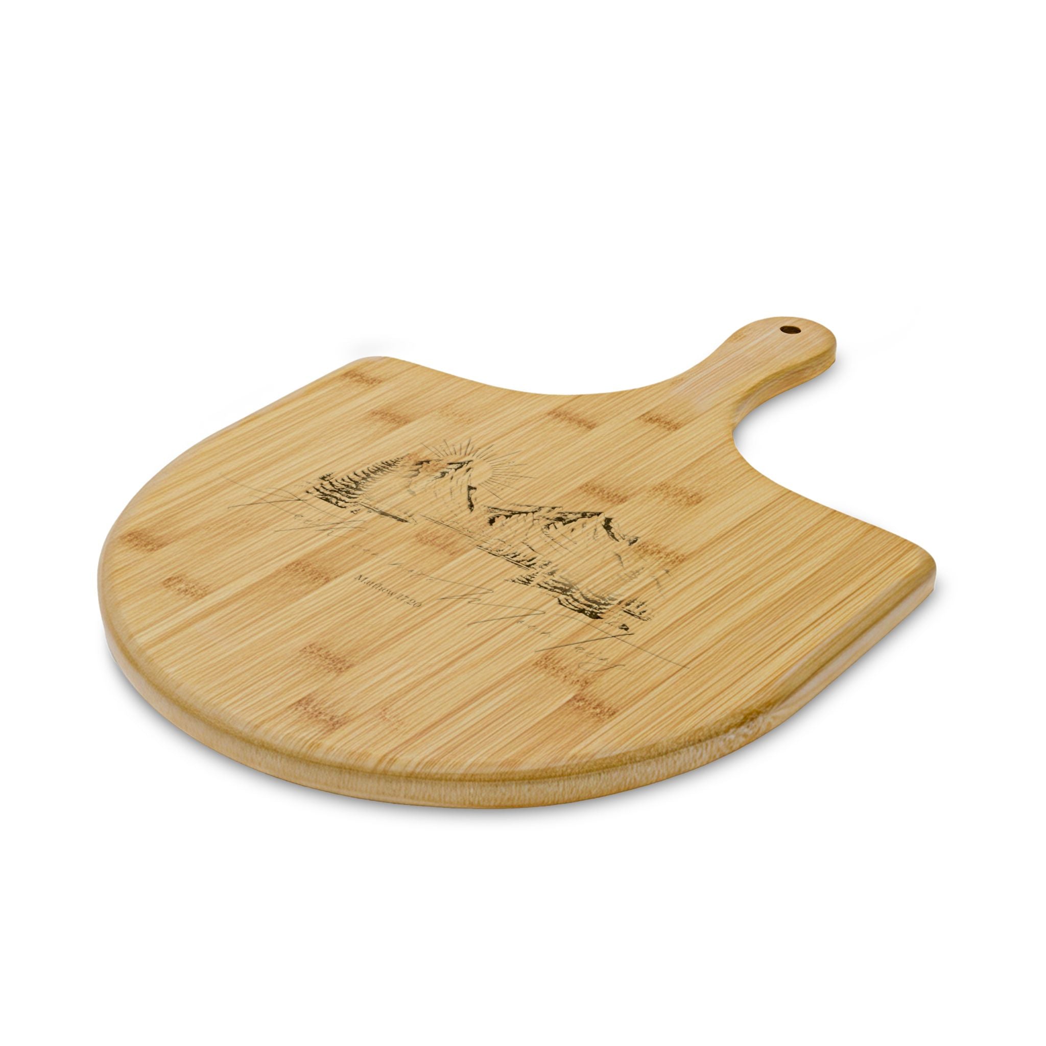 Faith can move Mountains Natural Wood Serving & Cutting Board