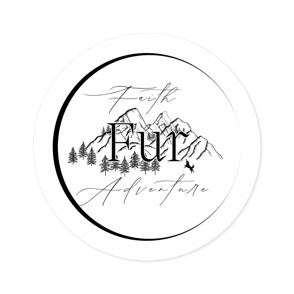 Faith Over Fear Adventure Sticker — Round Outdoor/Indoor Vinyl