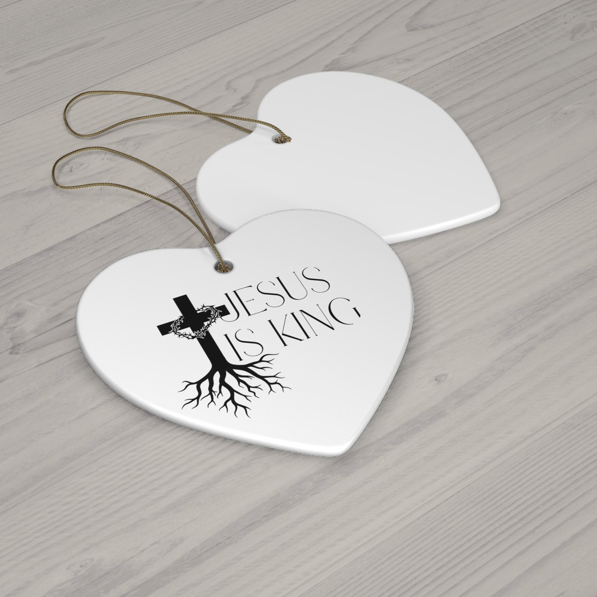 Jesus Is King Ceramic Ornament