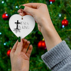 Jesus Is King Ceramic Ornament