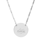 Personalized Engraved Circle Necklace – Custom Name or Soundwave Pendant