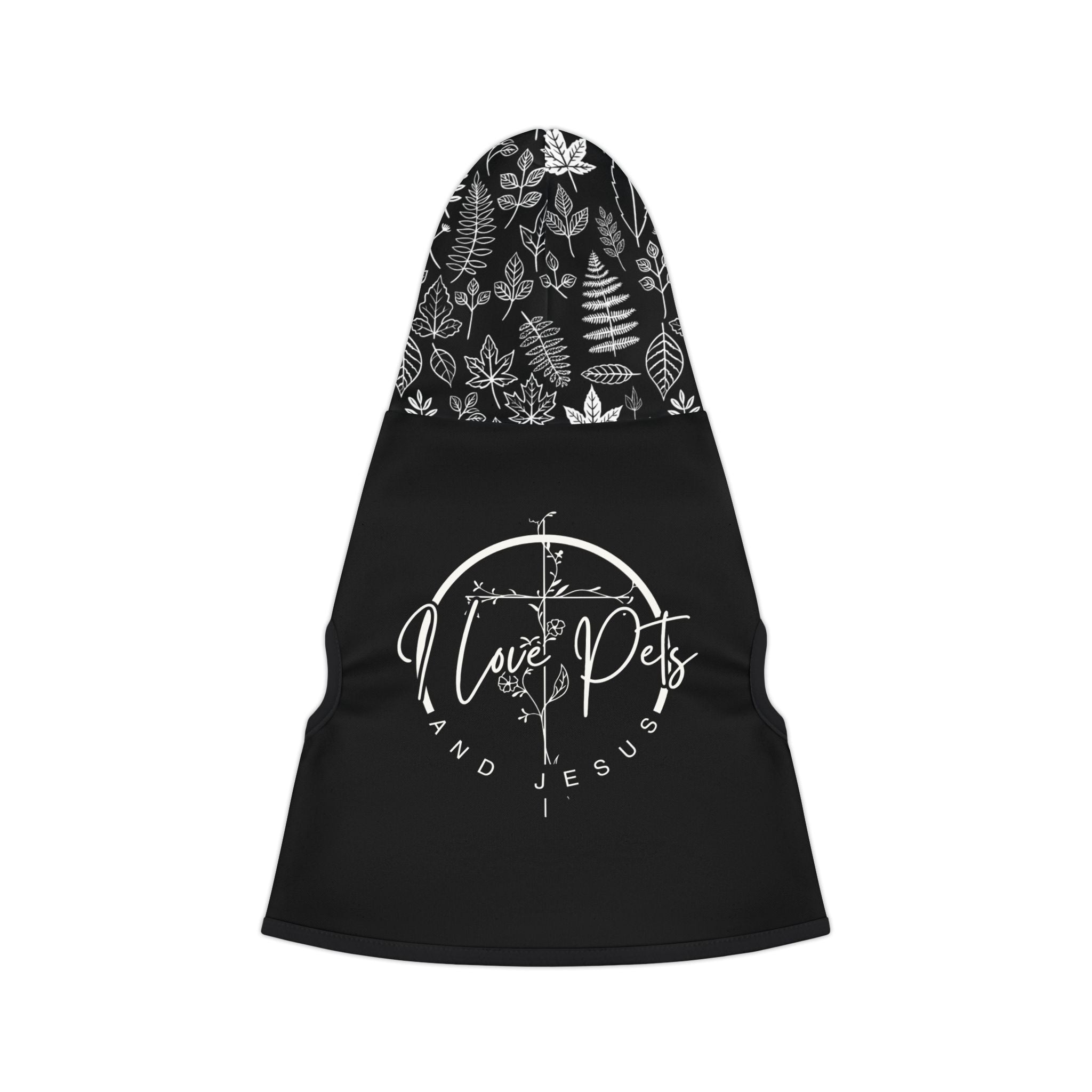 Love Pets and Jesus Black Pet Hoodie