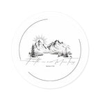 Faith can move Mountains Round Sticker