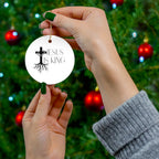 Jesus Is King Ceramic Ornament