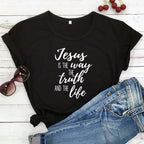 T-shirt Jesus Is The Way The Truth And The Life Short Sleeve