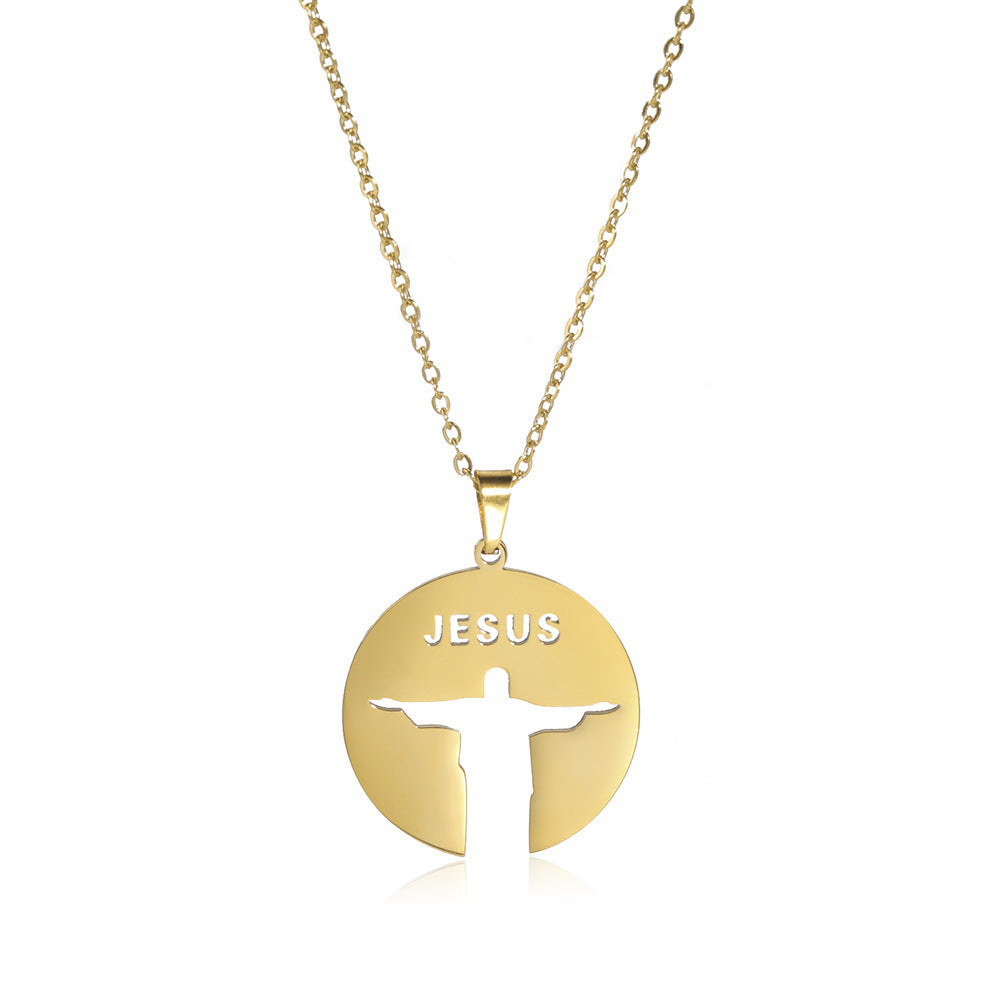 Silhouette Hollow JESUS Pendant
