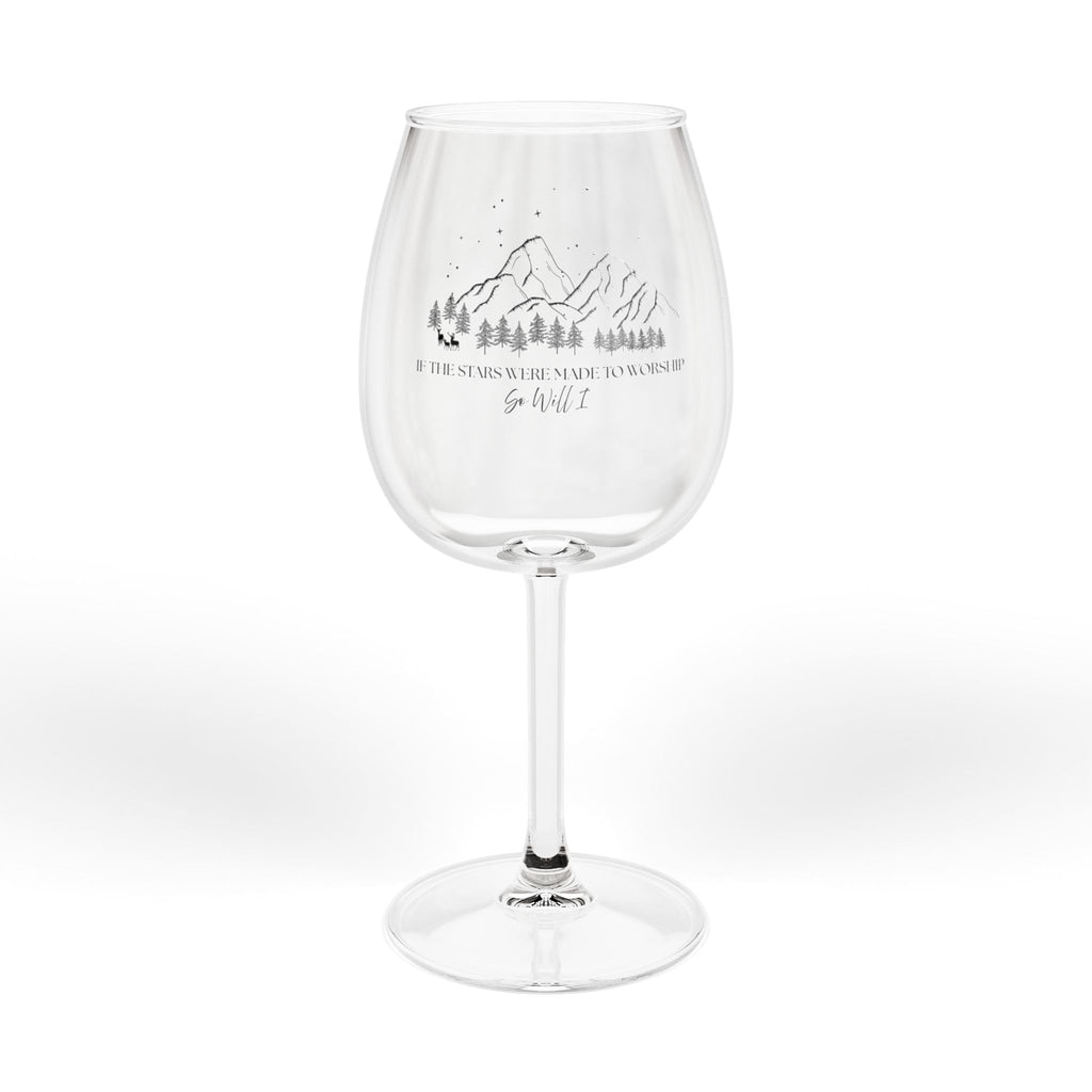 If stars were made to Worship 12oz Etched Wine Glass
