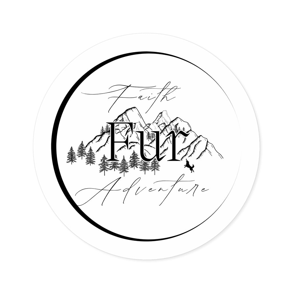 Faith Over Fear Adventure Sticker — Round Outdoor/Indoor Vinyl