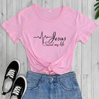 Jesus Saved My Life European And American Street Short Sleeve