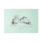 Faith Over Fear Mountain Glass Cutting Board