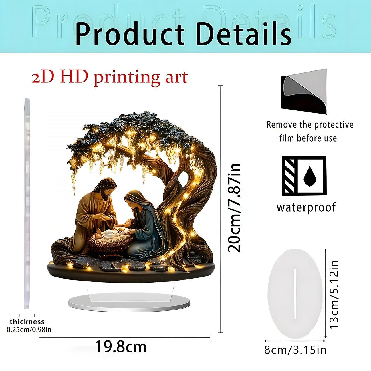 Jesus Tree Of Life Acrylic Decorative Ornaments