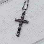Cross Knife Pendant Men's Metal Alloy Necklace