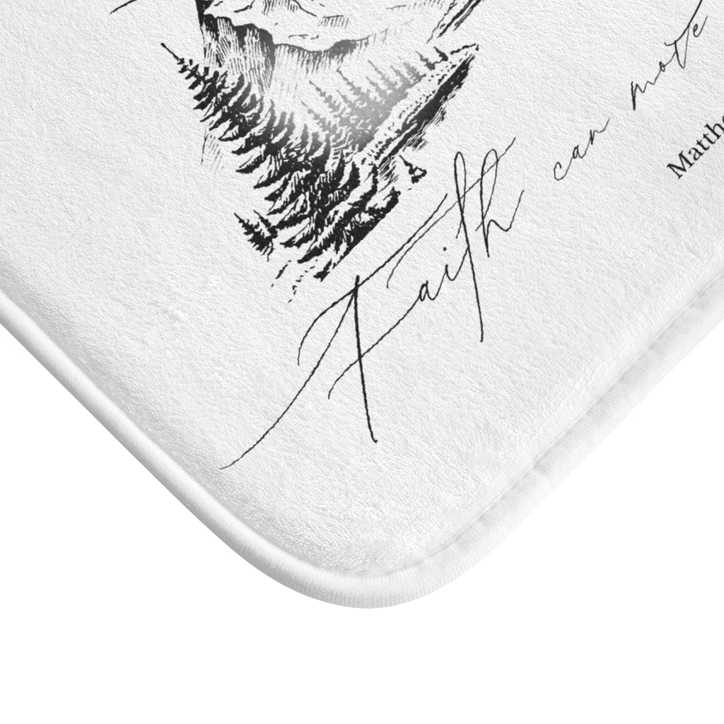 Faith Can Move Mountains Bath Mat