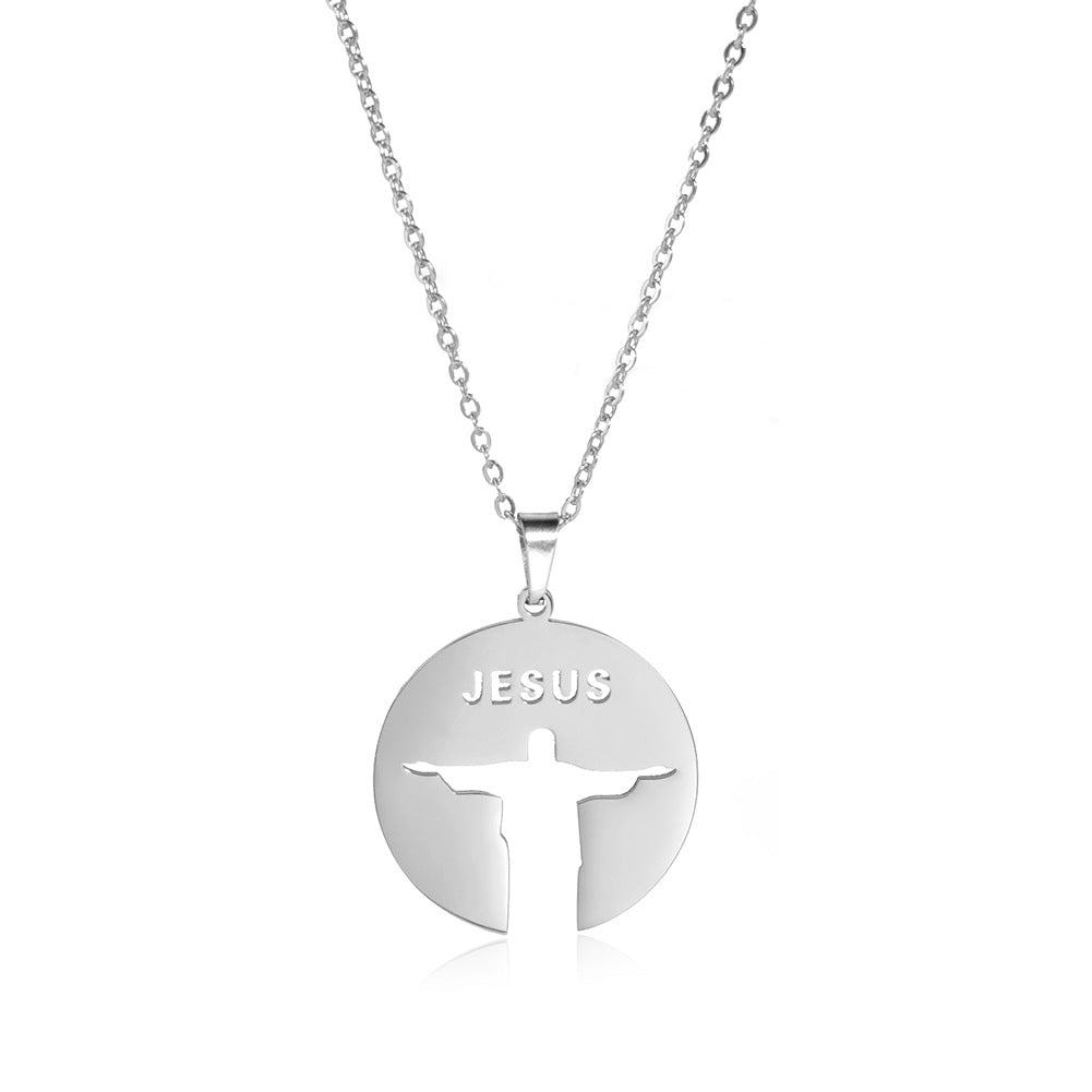 Silhouette Hollow JESUS Pendant