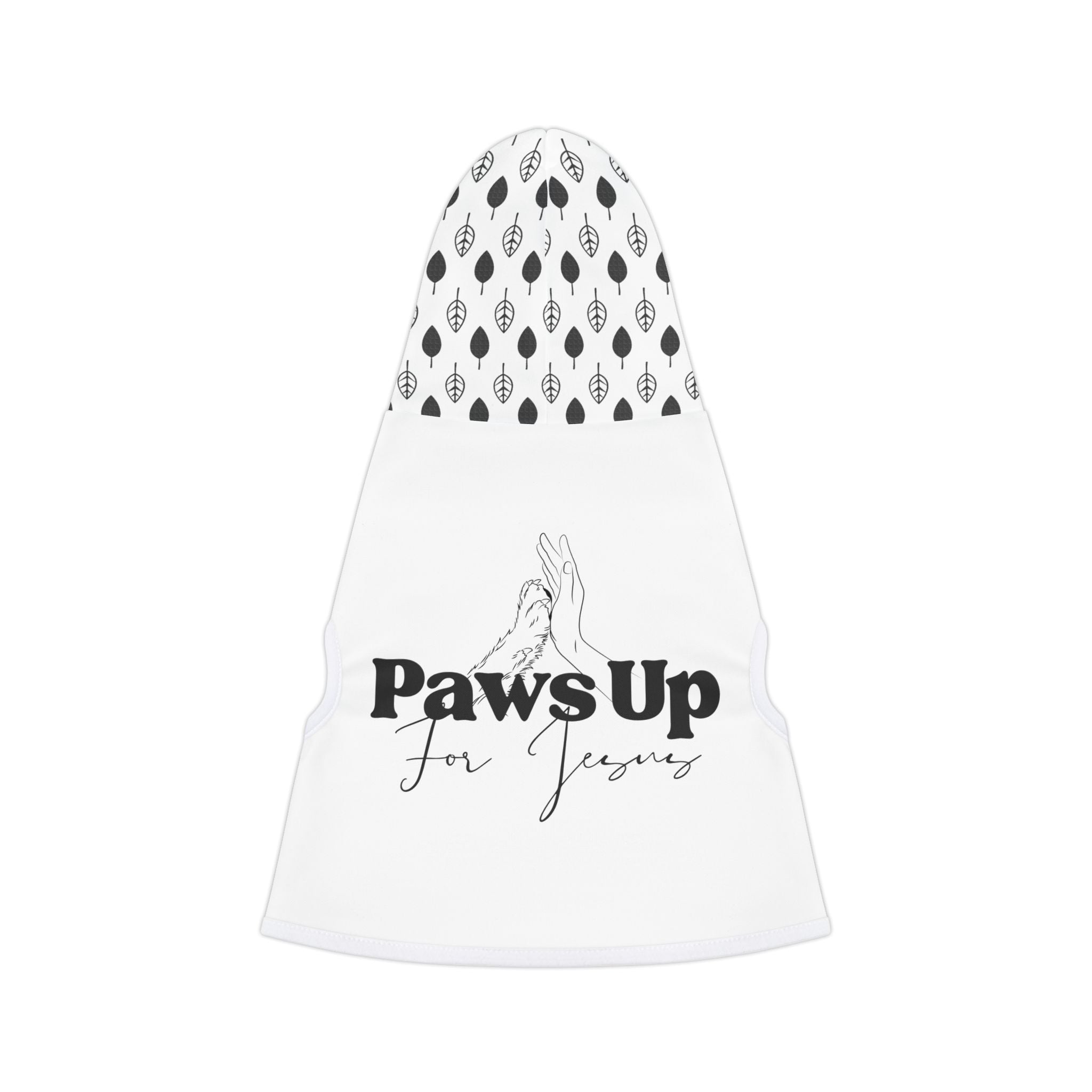 Paws Up Pet Hoodie — "Paws Up for Treats" Cute Paw Print Hooded Dog Sweatshirt