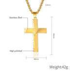 Christian Jesus Cross Necklace  Men's
