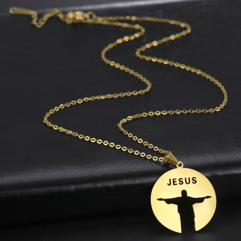Silhouette Hollow JESUS Pendant