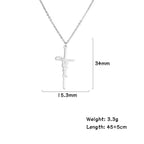 Jesus Cross Pendant Stainless Steel Necklace
