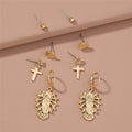 Metal Vintage Cross Character Earrings