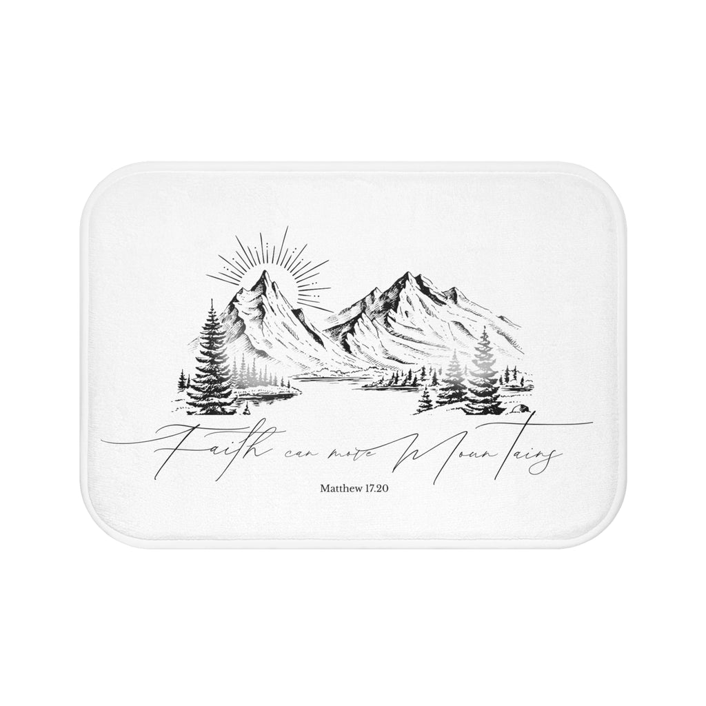 Faith Can Move Mountains Bath Mat