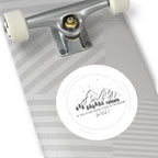 Round Faith Sticker — “If the Stars Were Made to Worship” Mountain Vinyl Sticker (Indoor/Outdoor)