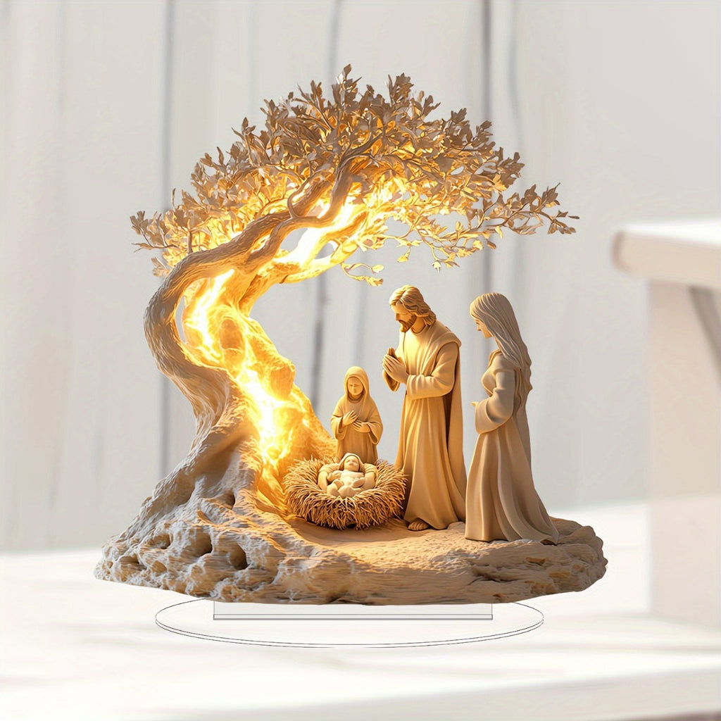 Jesus Tree Of Life Acrylic Decorative Ornaments