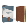 Niv, Personal Size Bible, Large Print, Leathersoft, Brown, Red Letter, Thumb Indexed, Comfort Print