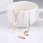 Jesus Cross Pendant Stainless Steel Necklace