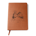 Faith can move Mountains Leather Notebook