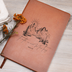 Faith can move Mountains Leather Notebook