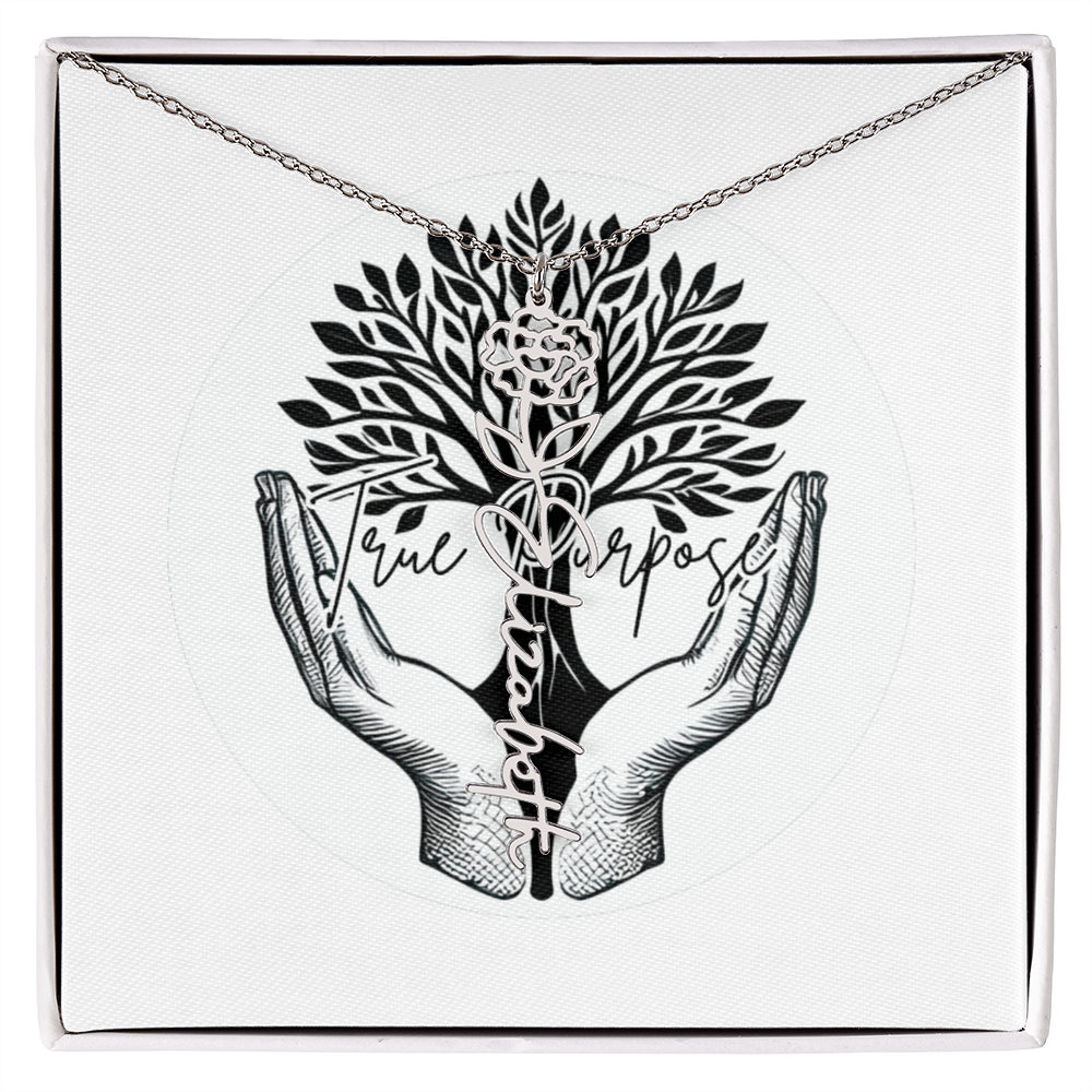 Flower Name necklace