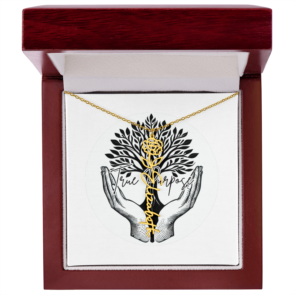 Flower Name necklace