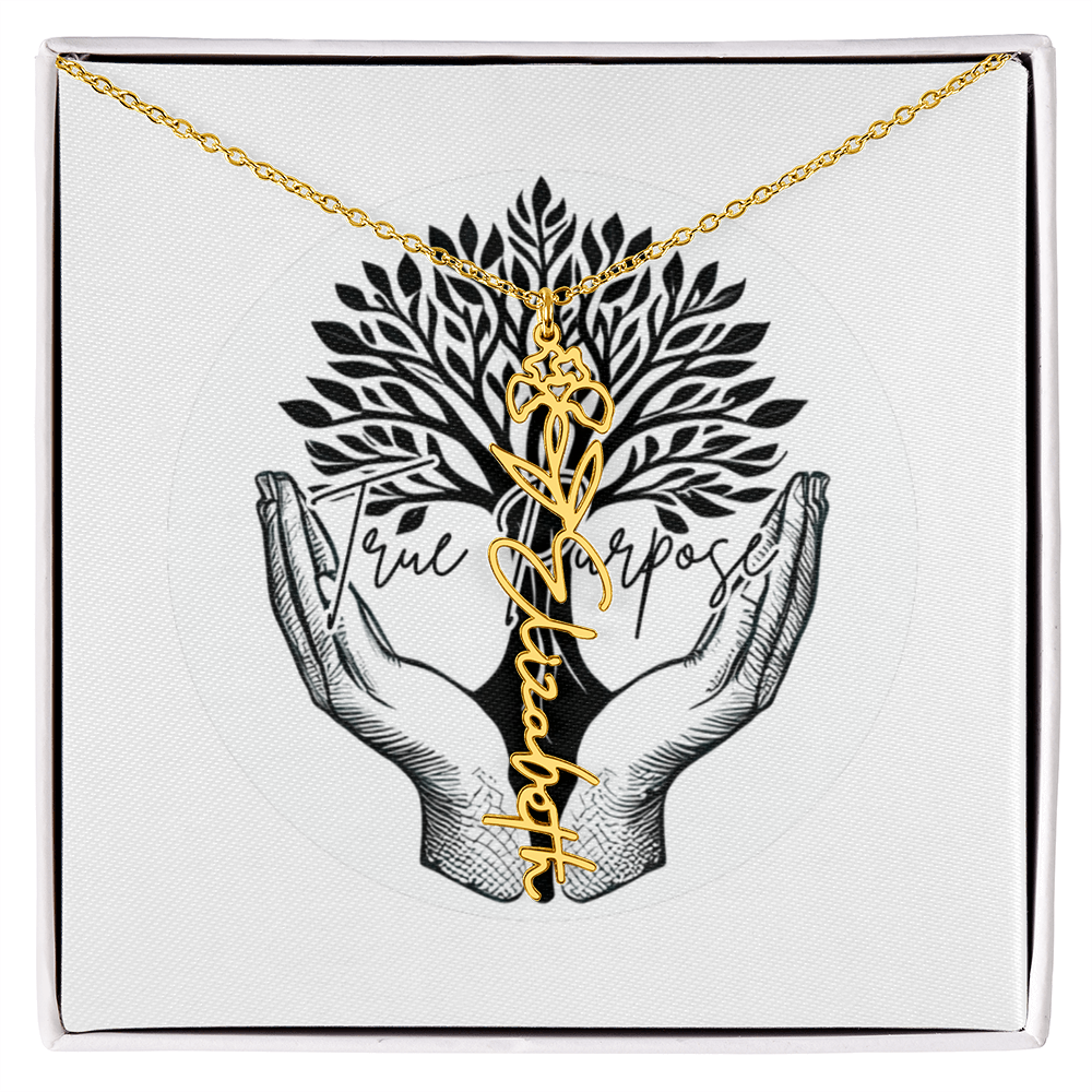 Flower Name necklace