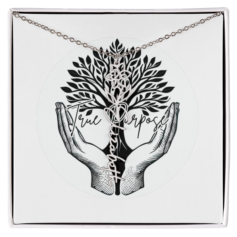 Flower Name necklace