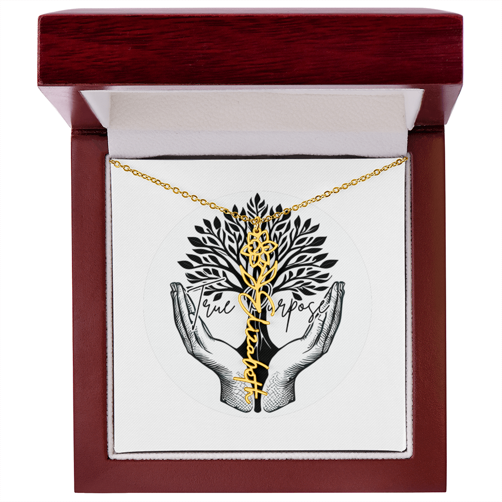 Flower Name necklace