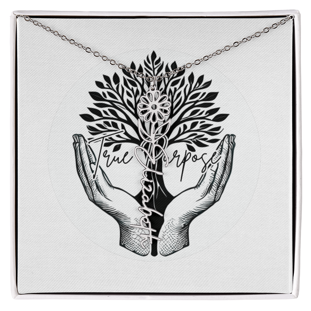 Flower Name necklace