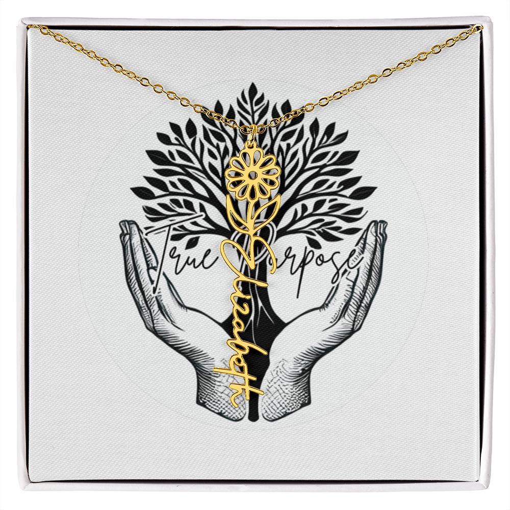 Flower Name necklace