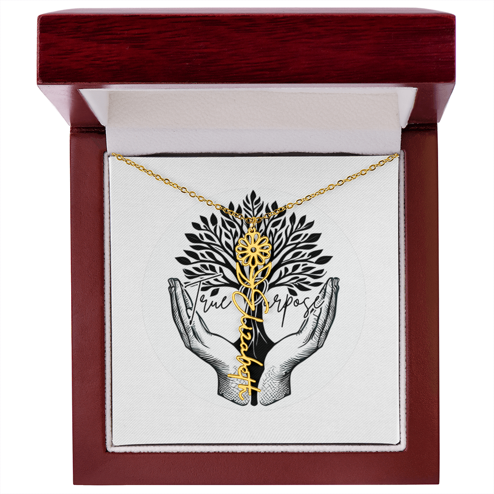 Flower Name necklace