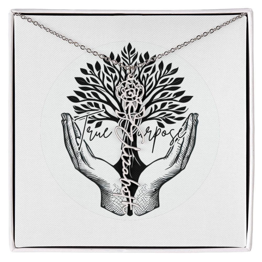 Flower Name necklace