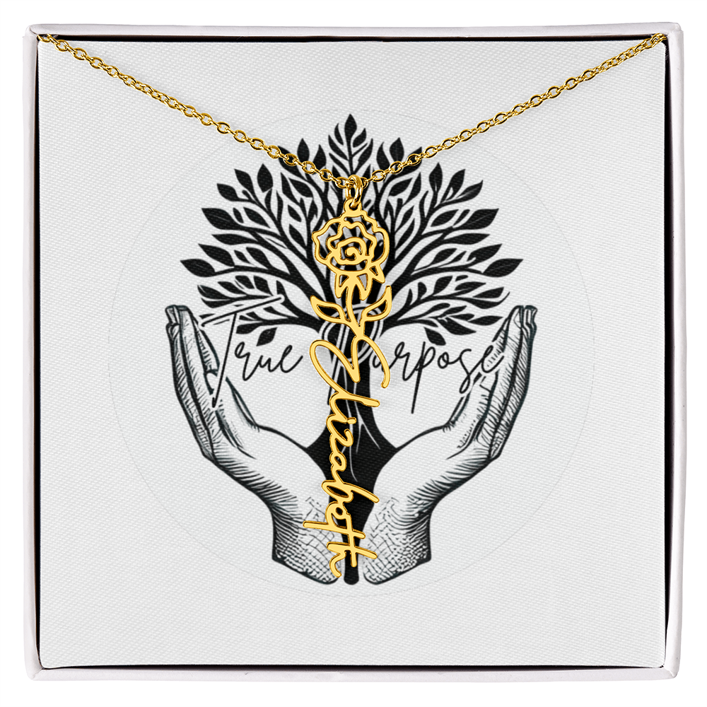 Flower Name necklace