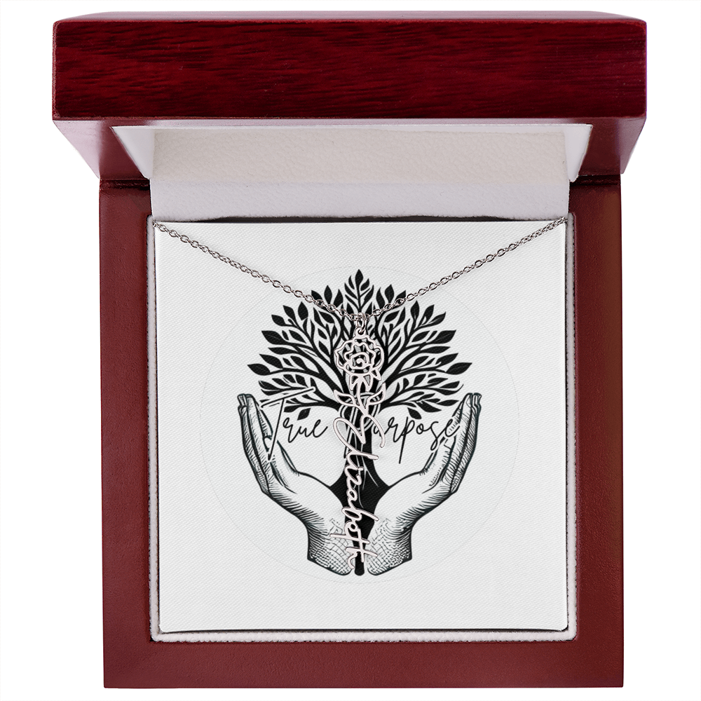 Flower Name necklace