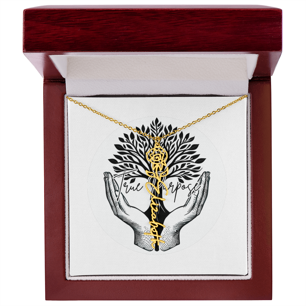 Flower Name necklace