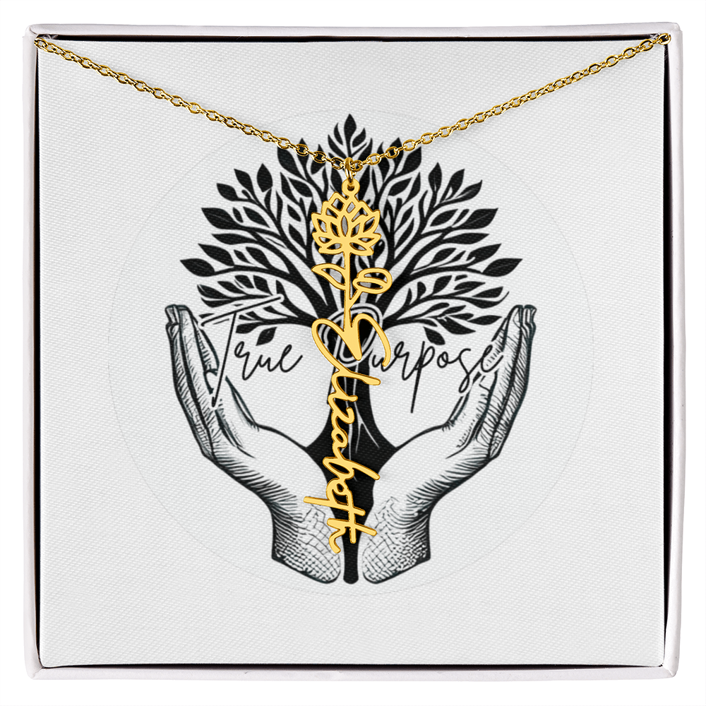 Flower Name necklace