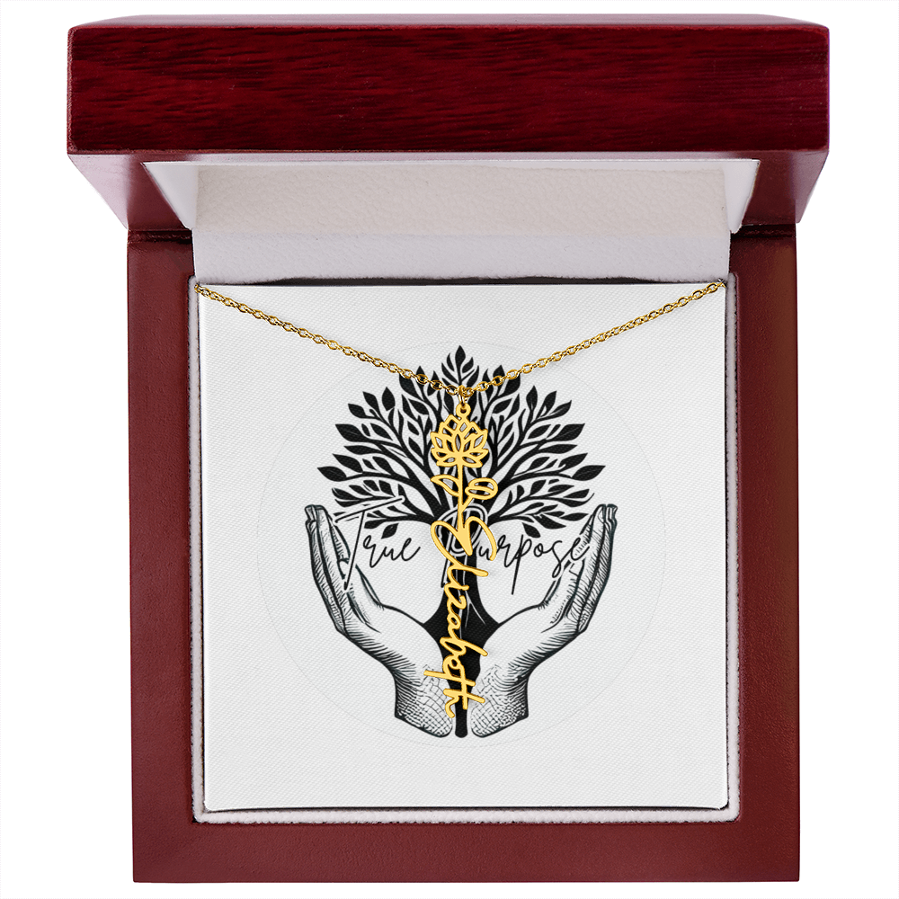 Flower Name necklace