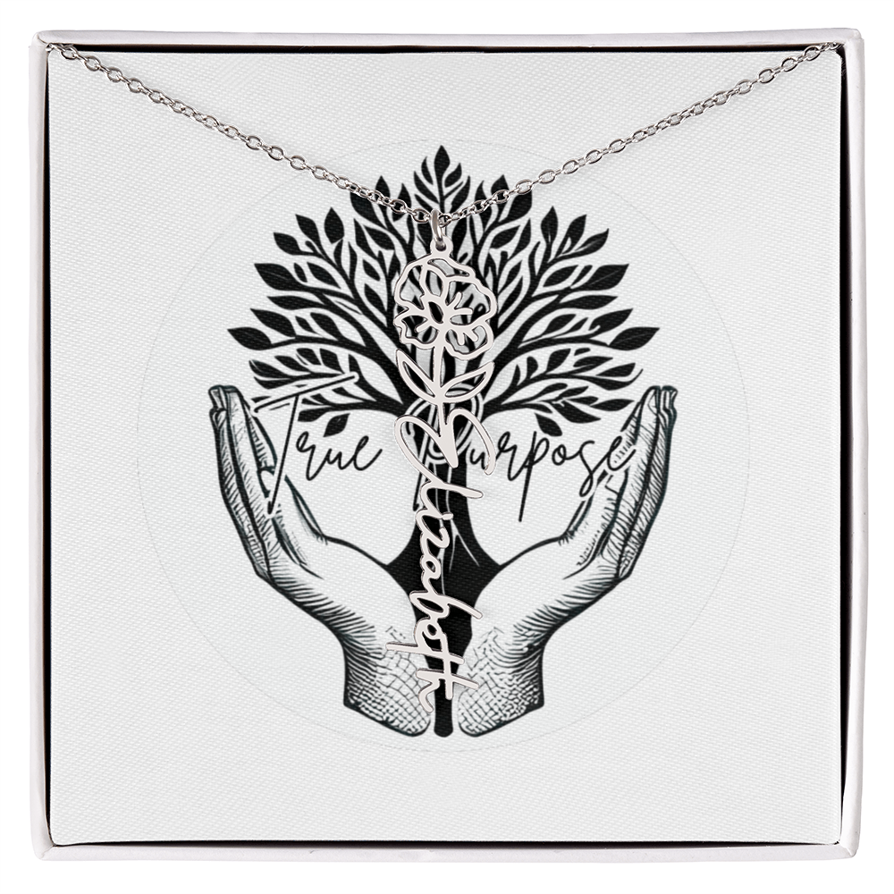 Flower Name necklace