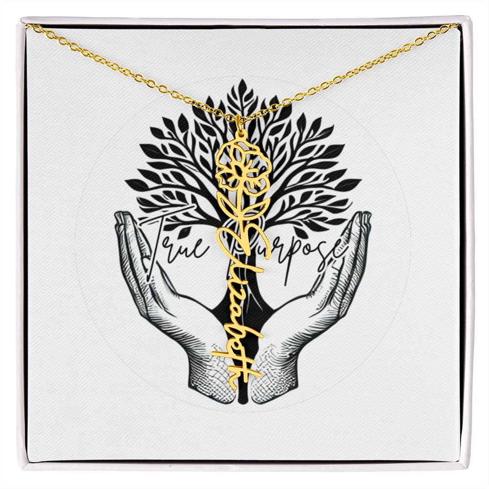 Flower Name necklace