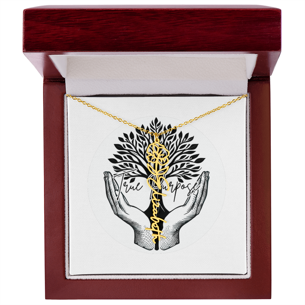 Flower Name necklace