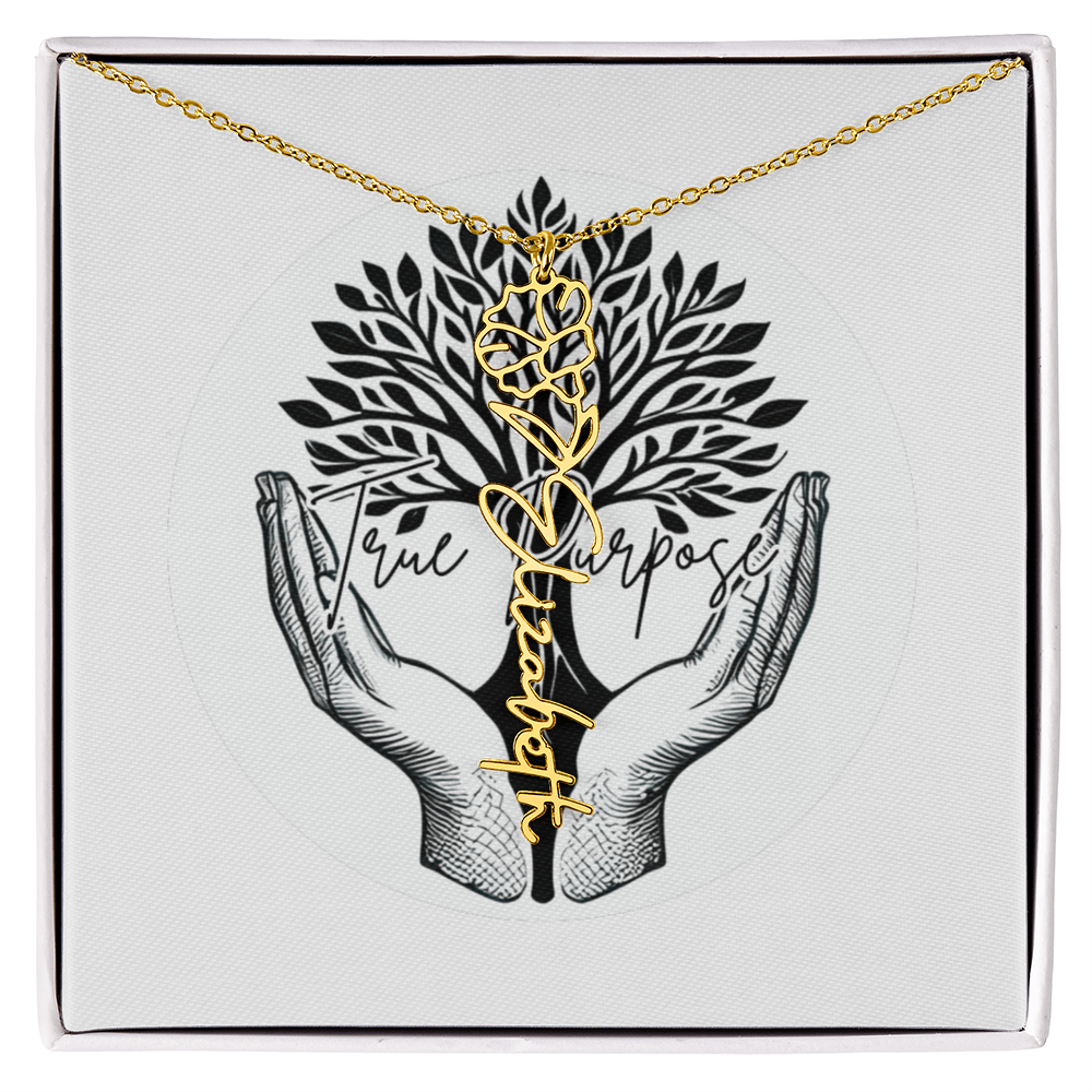 Flower Name necklace